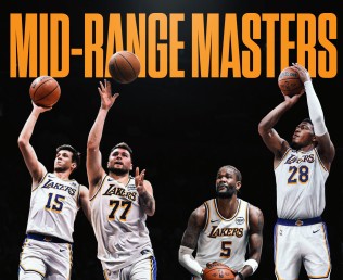 中投大队!湖人本赛季有四人中投命中率排在联盟前十