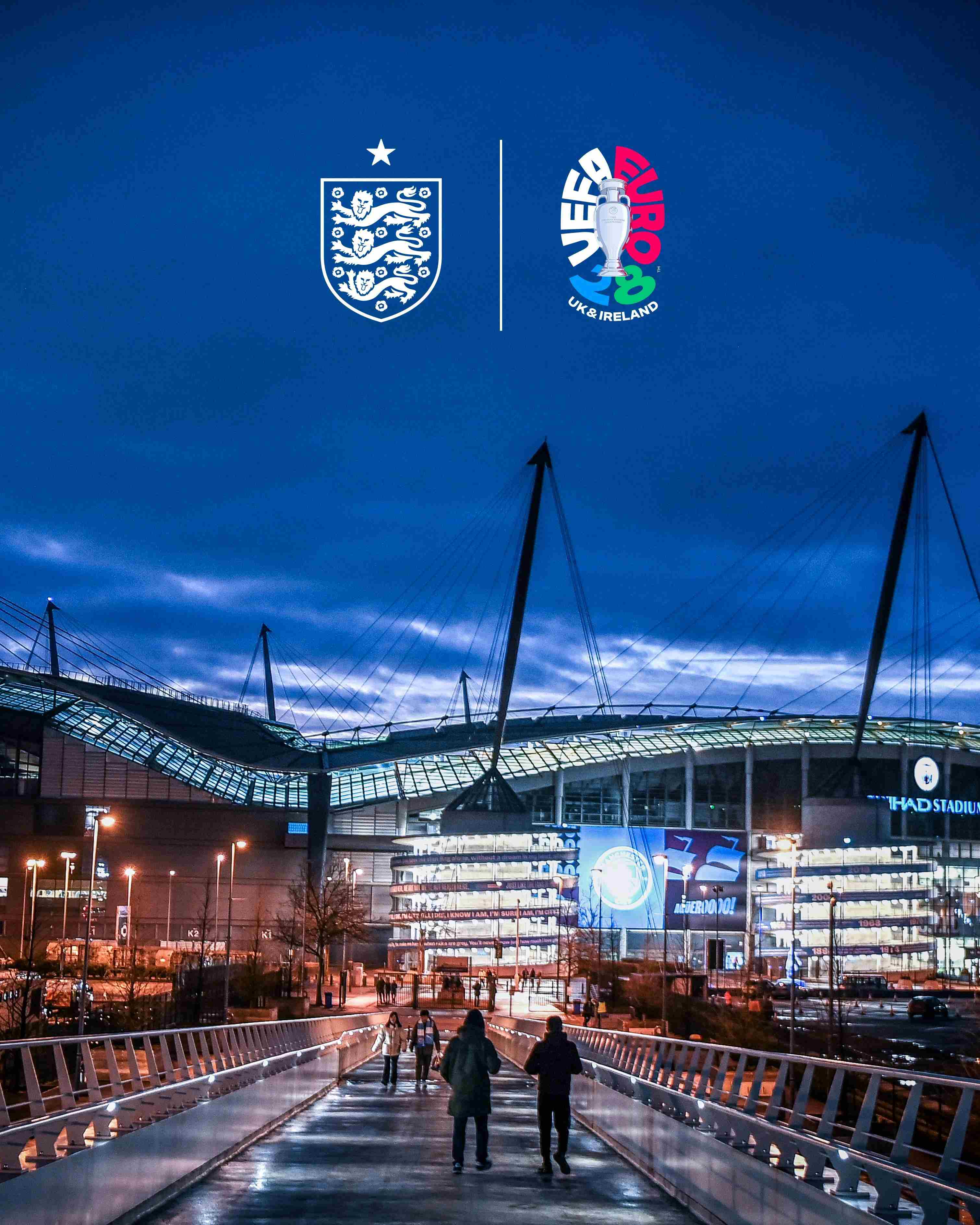 官方：若英格兰晋级2028年欧洲杯，首战将在阿提哈德球场举行